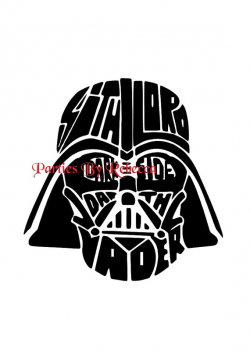 Star Wars Word Character SVG set (Darth Vadar, Boba Fett , Chewbacca ...