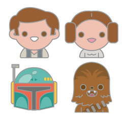 Star Wars Celebration Original Trilogy Emoji Pin Set 4-Pack