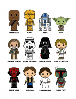 Cute Star Wars 8x10 art print. $15.00, via Etsy. | Star wars ...
