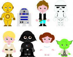 Cliparts fofinhos para festa Star Wars Cute cliparts for Star Wars ...