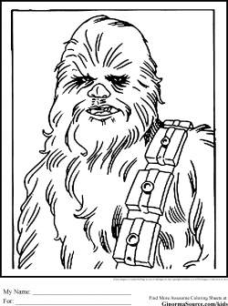 Star Wars Colouring Pages Chewbacca Wookie | Coloring pages ...
