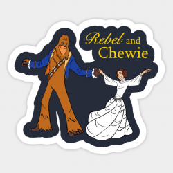 Rebel and Chewie - Disney - Sticker | TeePublic