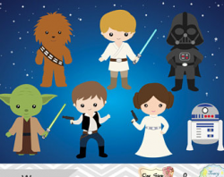 NEW Star Wars digital Clip Art Printable Star Wars Clipart