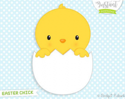 Easter chick clipart | Etsy