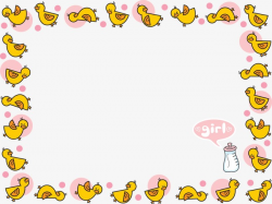 Chicks Border, Yellow, Cartoon, Chick PNG Image and Clipart for Free ...