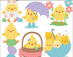 Chick clipart Easter clipart chicks hatching cute chicks