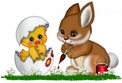 Easter Bunny and Chicken Clipart | Gallery Yopriceville - High ...