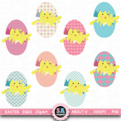 Items similar to Easter Eggs Clip Art,