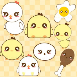 Chicken Clipart - Cute Clip Art, Animal Clipart, Kawaii, Chicks ...