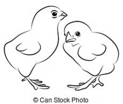 chick clipart black and white 1 | Clipart Station