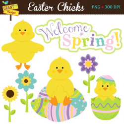 Easter Chicks Clipart Easter Clip Art Spring Clipart for