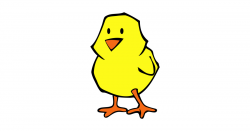 Baby Chicken (Yellow Chick) Drawing Clipart by australianmate
