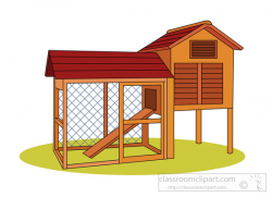 Agriculture Clipart- empty-chicken-coop-clipart-091 - Classroom Clipart