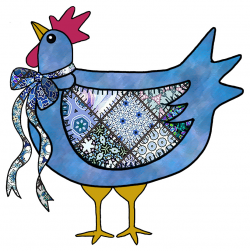 ArtbyJean - Paper Crafts: COUNTRY CHICKEN, CHOOKS - Set A24 - Blue ...