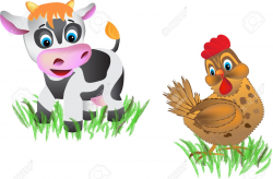 Cow clipart chicken - Pencil and in color cow clipart chicken