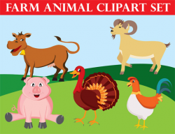 Farm Clipart | Barnyard Cow Clipart | Barn Life Chicken Clip Art ...