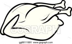 Clip Art Vector - Whole roast chicken. Stock EPS gg66111891 - GoGraph