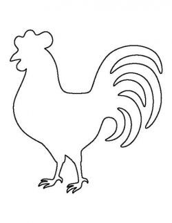 Rooster pattern. Use the printable outline for crafts, creating ...