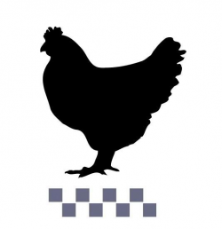 Stencil Vintage Chicken with Checks for Crafts Signs Country Farm ...