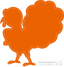 Thanksgiving Clipart Clipart- orange-turkey-outline-clipart-5117 ...
