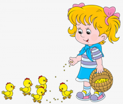 Chickens Little Girl, Chick, Little Girl, Feed PNG Image and Clipart ...