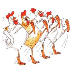 Chorus Line of 4 leg kicking chickens | clipart pennyblack ...