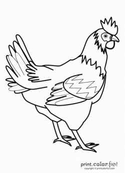 Rooster Stencils Printable | Rooster | Print. Color. Fun! Free ...