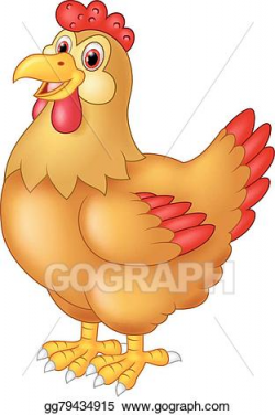 Vector Stock - Chicken hen cute posing. Clipart Illustration ...