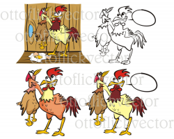 HENHOUSE SCENE, CHICKEN , hen vector clipart, poultry and eggs ...