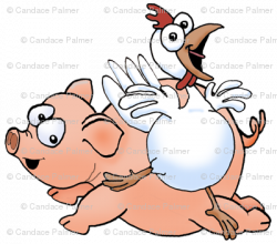 Chicken clipart pig - Pencil and in color chicken clipart pig
