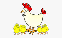 Hen With Chicken - Transparent Background Chicken Clipart ...