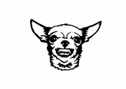 Growling Chihuahua Vinyl Bumper Sticker. Great for your bumper ...
