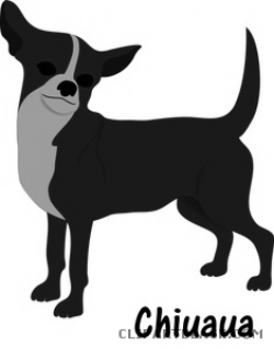 Chihuahua Dog Animal free black white clipart images clipartblack ...