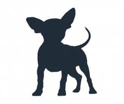 Chihuahua Silhouette Machine Embroidery Design Dog Design Embroidery ...