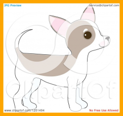 Inspiring Clipart Of A Cute Chihuahua Puppy Dog In Profile Royalty ...