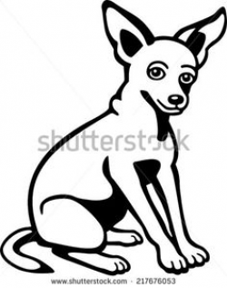 Vector - dog Chihuahua icon flat design - stock illustration ...