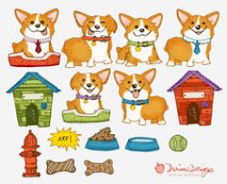 Teacup chihuahua clipart commercial use, cute puppy clip art, water ...