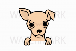 Peeping Chihuahua saying hello - SVG/JP | Design Bundles