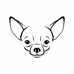 Chihuahua Dog Head Graphics SVG Dxf EPS Png Cdr Ai Pdf Vector