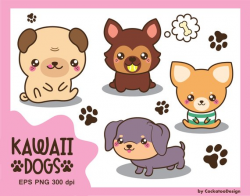 Kawaii dog clipart cute dog clipart dog breeds clipart