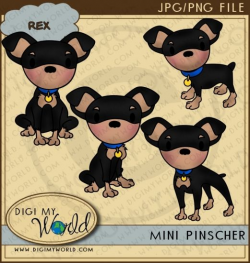 Rex - Mini Pinscher 1 - Non-Exclusive Clip Art | digiwebstudio.com ...