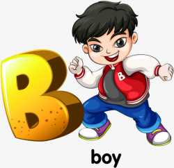 Cartoon, English Alphabet, B Letter, Boy PNG Image and Clipart for ...