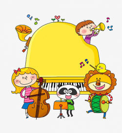Animals And Children Play Music, Animal, Child, Play Music PNG Image ...