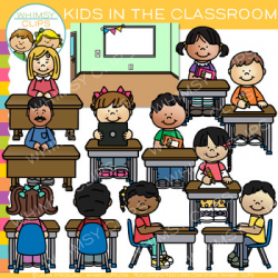 Kids in the Classroom Clip Art by Whimsy Clips | TpT