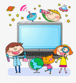 Computer And Children, Computer, Child, Globe PNG Image and Clipart ...