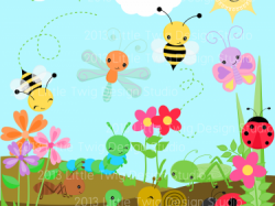 Garden Bug Friends Digital Clipart, clip art collection | Meylah