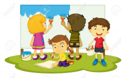 28+ Collection of Kids Working Together Clipart | High quality, free ...