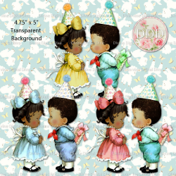 African American Vintage Children Transparent Background