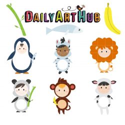 Children Animal Costume Clip Art Set – Daily Art Hub – Free Clip Art ...