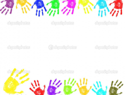 Free Clip Art Borders and Frames with Children | Hands Colorful ...